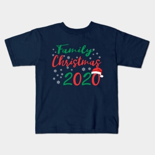 Family Christmas 2020 Santa hat gift Kids T-Shirt